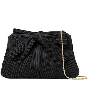 Loeffler Randall Rayne Small Pleated Bow Frame Clutch - Black