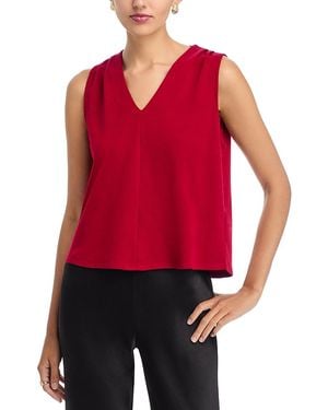 Misook V Neck Tank Top - Red