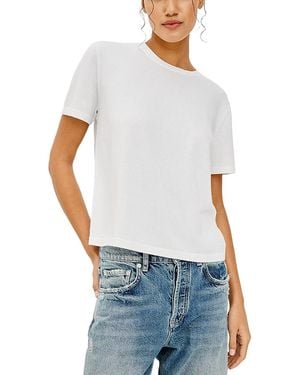 Rails Cotton-Blend Round-Neck Sweater Top - White