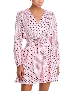 10 Crosby Derek Lam Calanthe Printed Satin Dress - Pink