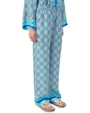 Tresser Silk Pants - Blue