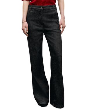 Gerard Darel Indie Wide Leg Jeans - Black