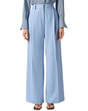 Argent Single Pleat Pants - Blue