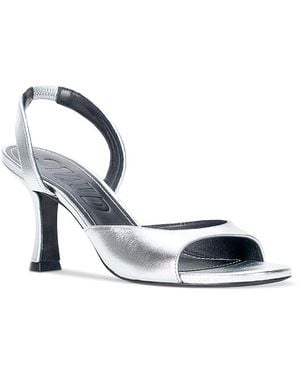 STAUD Brigitte Metallic Leather Sandals