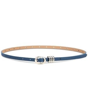 Ettika Classic Skinny Leather Belt - White