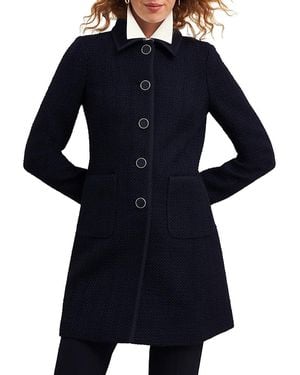 Hobbs Elaine Tweed Coat - Blue