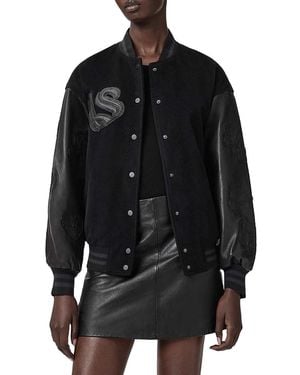AllSaints Argon Varsity Jacket - Black