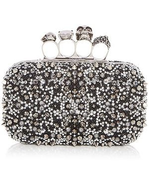 McQueen Knuckle Clutch - Gray