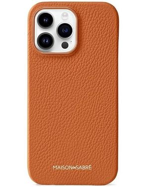 Maison De Sabre Leather Phone Case (Iphone 15 Pro Max) - Orange
