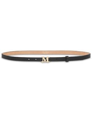 Max Mara Monogram Leather Belt - White