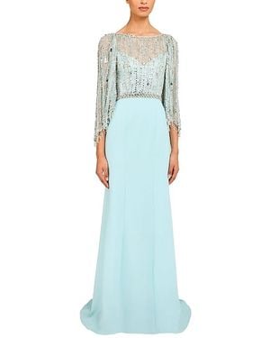 Jenny Packham Wanderlust Embellished-Details Maxi Dress - Blue