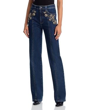 Cinq À Sept Crystal Ivy Embellished Jeans - Blue