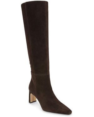 Sam Edelman Sylvia Wide Calf Pointed Toe High Heel Boots - Brown