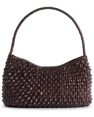Dragon Diffusion Basil Woven Leather Shoulder Bag - Brown