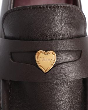Chloé Letti Leather Loafers - Black
