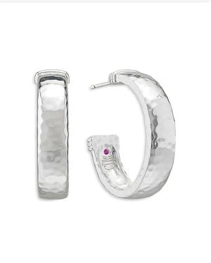 Capucine de Wulf Cleopatra Textured Medium Hoop Earrings - White