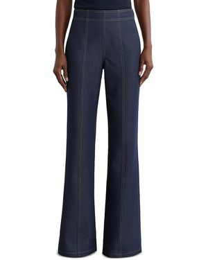Reiss Edie Flare Leg Jeans - Blue