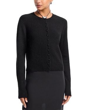 Aqua Crewneck Cardigan - Black