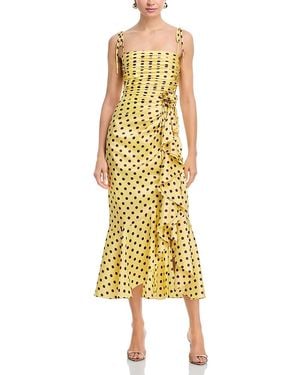 Cinq À Sept Camille Polka Dot Dress - Yellow
