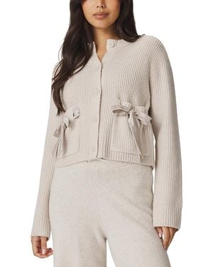 Splendid Stassi Satin Tie Cardigan - Grey