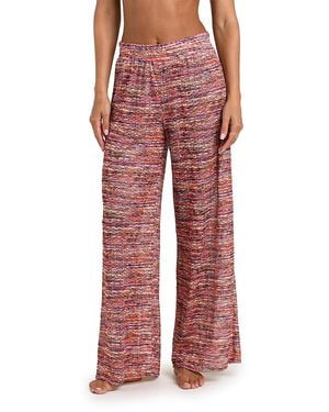 Sunshine 79 Shimmer Ripple Beach Pant - Red