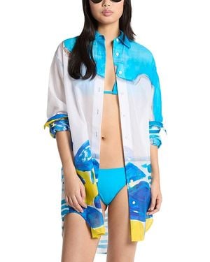 Michael Kors Beach Shirt Dress - Blue