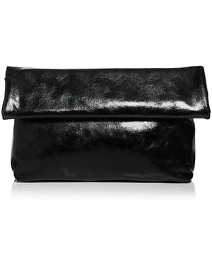 Aqua Medium Flap Clutch - Black
