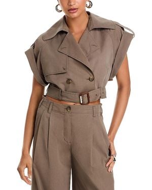 Jonathan Simkhai Axel Short Sleeve Top - Brown