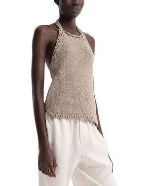 Rohe Chunky Knit Halter Top - Natural
