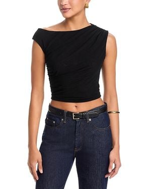 Aqua Solid Mesh Top - Black