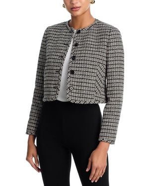 Theory Woven Tweed Cardigan Jacket - Grey