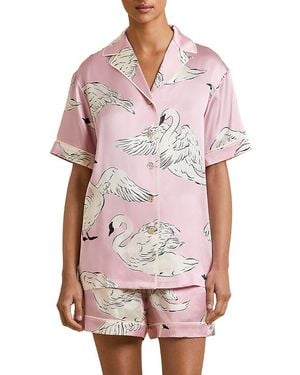 Olivia Von Halle Ingo Silk Short Pajama Set - Multicolor