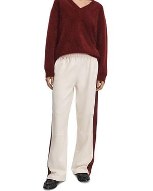 Rag & Bone The Everyday Terry Cotton Seamed Track Pants - Red