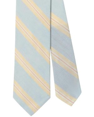 Robert Talbott Silk Linen Stripe Best Of Class Necktie - Blue