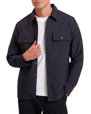 Ted Baker Gentil Dogtooth Jacquard Overshirt - Blue