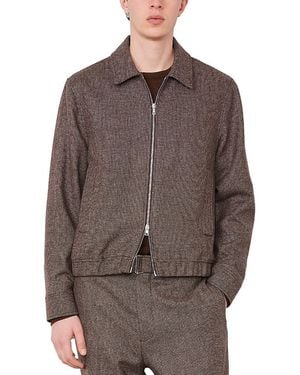 Officine Generale Marlino Brush Pattern Jacket - Brown