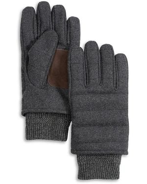 Polo Ralph Lauren Wool Channel Quilted Gloves - Gray