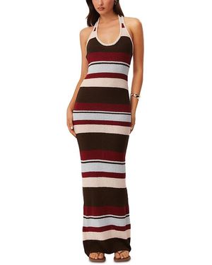 SNDY'S Effie Halter Maxi Dress - Red