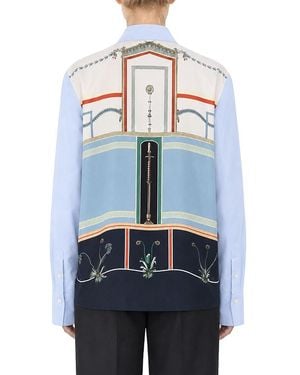 Callas Milano Billie Scarf Back Shirt - Blue