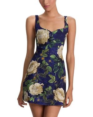 Alice + Olivia Eve Sweetheart Embellished Dress - Blue