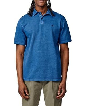 aubi Arkwright Heavyweight Jersey Polo - Blue