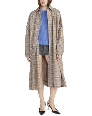 FRAME The Plaid Mac Coat - Blue