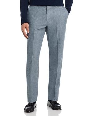 Vince Wool, Silk & Linen Melange Brushed Regular Fit Suit Pants - Blue