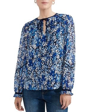 Hobbs Sasha Tie Neck Top - Blue