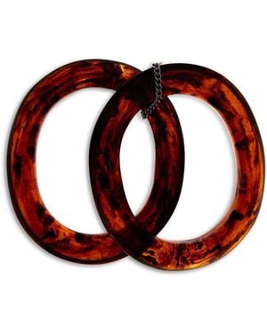 Ben-Amun Tortoiseshell Look Bangle Bracelets, Set Of 2 - Red