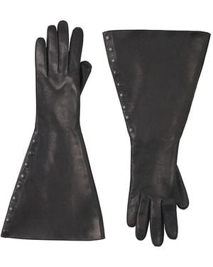 Lanvin Large Leather Gloves - Black