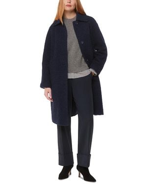 Whistles Romy Boucle Coat - Blue