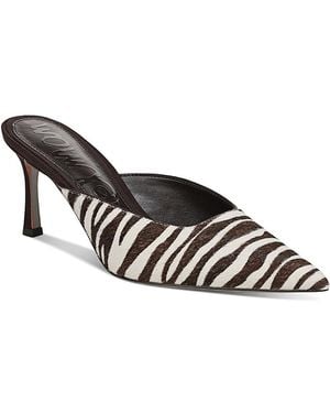 Sam Edelman Margeaux Calf Hair Pointed Toe Mules - Brown