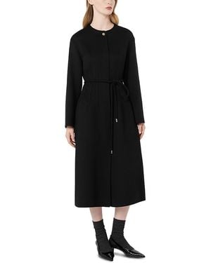 Max Mara Mstfiacre Wool Blend Coat - Black