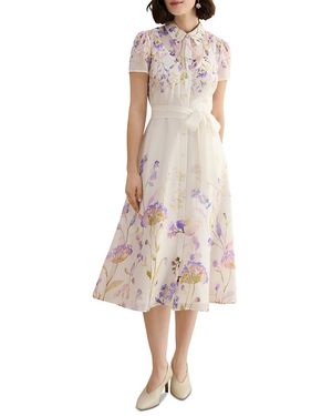 Hobbs Grosvenor Dress - Natural